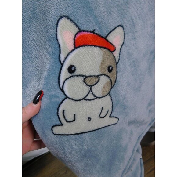 The Oodie Pullover Blanket Hoodie Adult French Bulldog Dog Print One Size Cozy - Picture 4 of 12